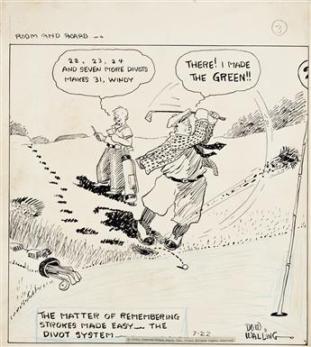 DOW WALLING (1902-1987) The Matter of Remembering Strokes Made Easy - The Divot System. [CARTOONS / COMICS / GOLF]